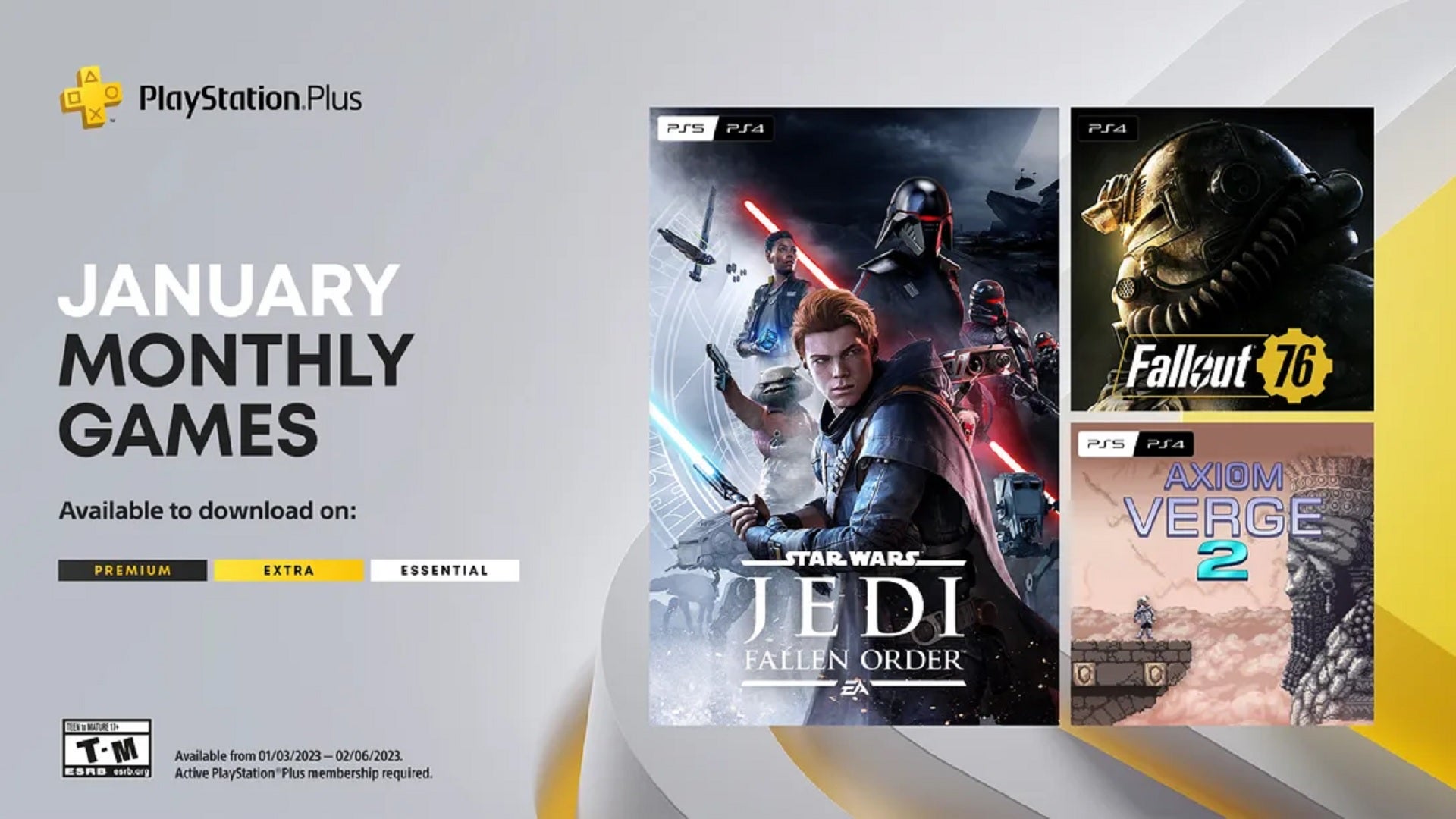 Jedi Fallen Order, Fallout 76, dan Axiom Verge 2 sudah tersedia di PlayStation Plus Essential sekarang!
